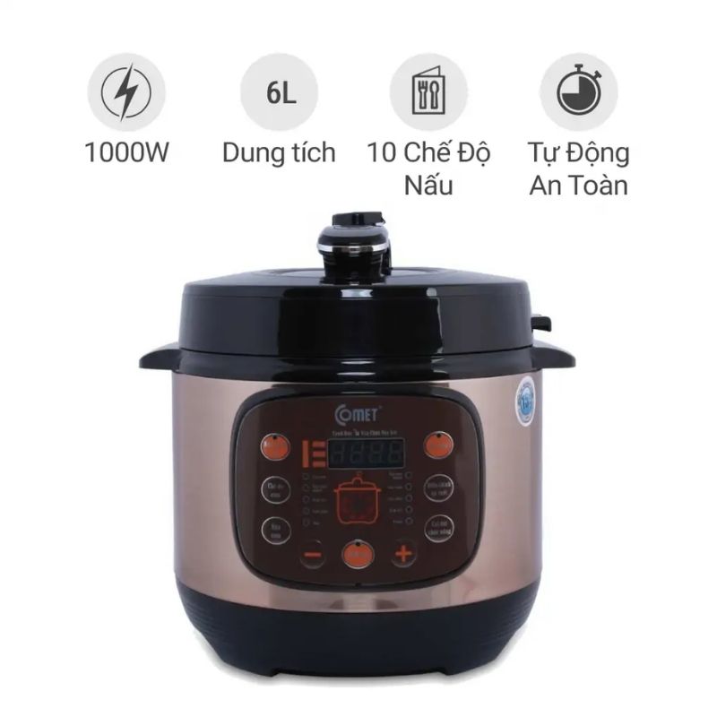 Nồi áp suất Comet CM6155 6 lít 3 Nồi áp suất Comet CM6155 6 lít