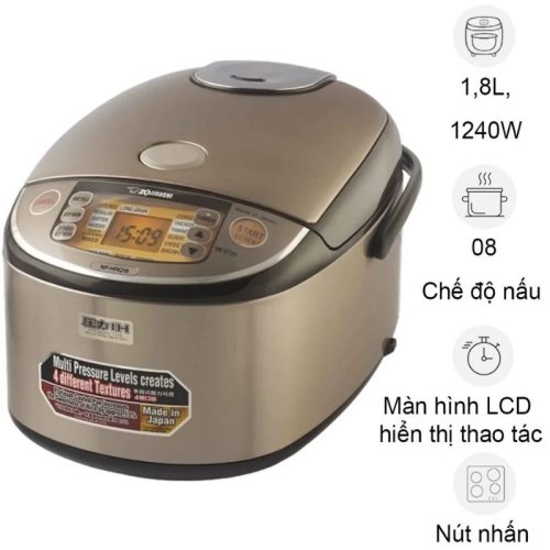 Nồi cơm áp suất điện tử cao tần Zojirushi NP-HRQ18-XT - 1.8 Lít