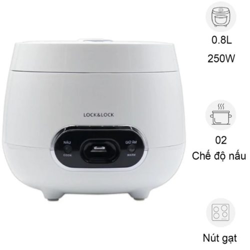 Nồi cơm điện Lock&Lock Mechanical Rice Cooker EJR426WHT 0.8 Lít