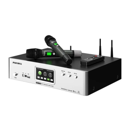 Ảnh Amply Karaoke Tích Hợp Vang Số Và Micro Không Dây Paramax EURO A700 (Silver)