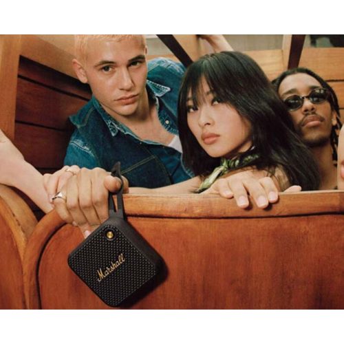 Ảnh thực tế Loa Bluetooth Marshall Willen Black and Brass