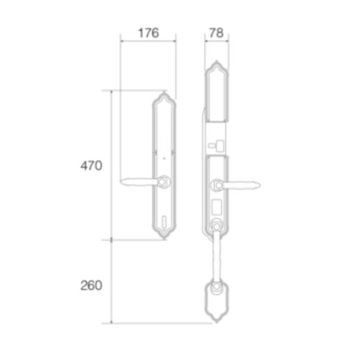 Kích thước khóa thông minh Faster FS009-AC