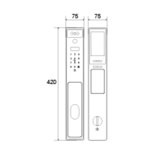 Kích thước khóa thông minh Faster FS029-24K
