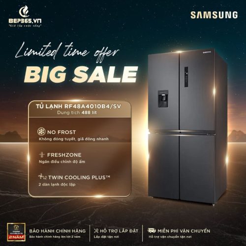 Big Sale Tủ Lạnh 4 cánh Multi door 488 Lít Samsung RF48A4010B4/SV