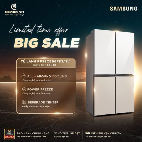 Big sale Tủ lạnh 4 cánh Multidoor Bespoke 648 lít Samsung RF59CB66F8S/SV