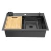 Chậu rửa bát Hafele WF R10 HS25-SSN1S-8052 567.24.489 Đen