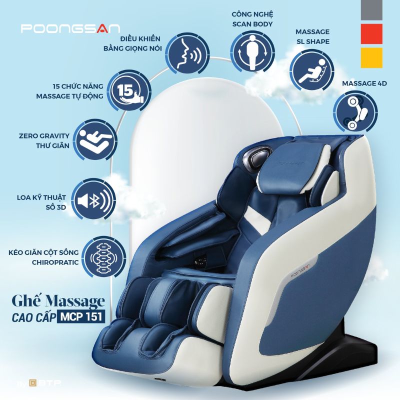 Ghế massage Poongsan MCP-151 5 Hình ảnh ghế massage Poongsan MCP-151
