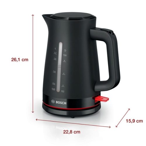Kích thước ấm đun nước Bosch TWK3M123