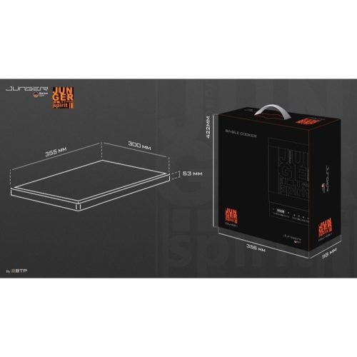 Kích thước bếp từ đơn Junger CEJ-105-I di động