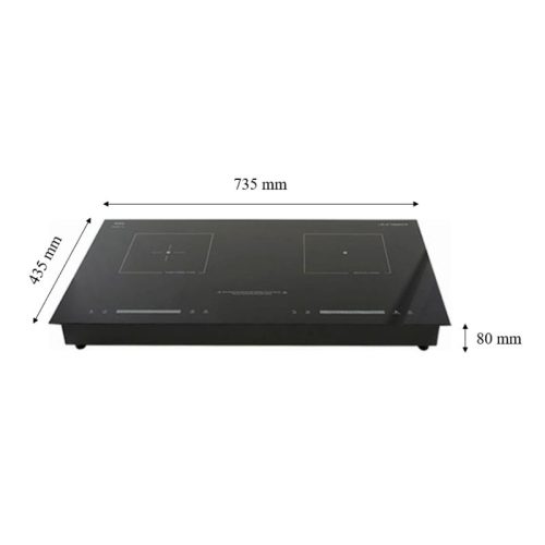 Kích thước bếp từ kết hợp hồng ngoại Junger ID-16 lắp âm