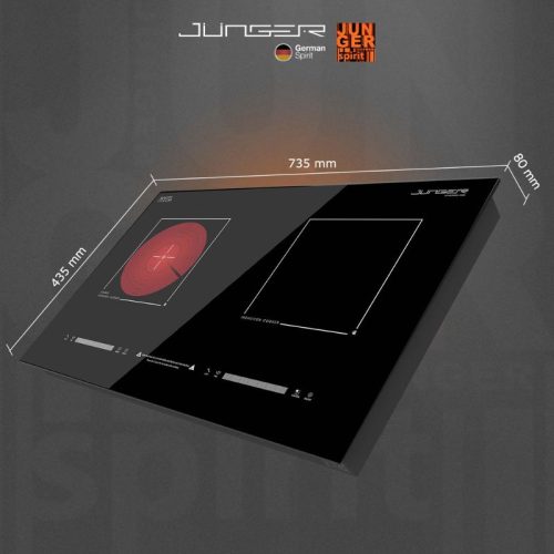 Kích thước bếp từ kết hợp hồng ngoại Junger MTD-18 lắp âm