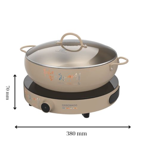 Kích thước bếp từ mini Hawonkoo CEH-101-I-CF di động