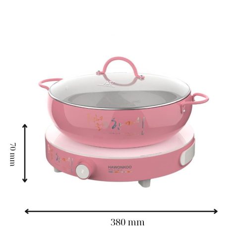 Kích thước bếp từ mini Hawonkoo CEH-101-I-PK di động