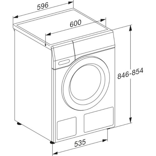 Kích thước máy giặt Miele WCG660 WCS