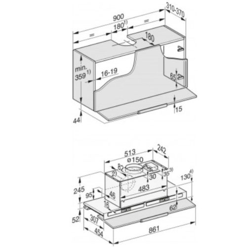 Ảnh máy hút mùi âm tủ Miele DAS 8930 EDST