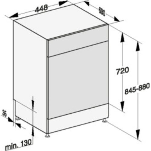 Kích thước máy rửa bát Miele G 5540