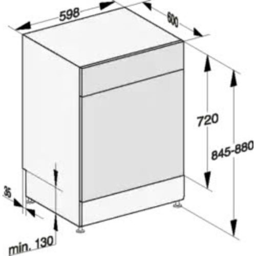 Kích thước máy rửa bát Miele G 7130