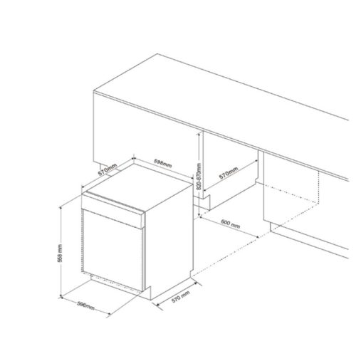 Kích Thước Máy Rửa Chén Bán Âm Malloca MDW14-S08SI