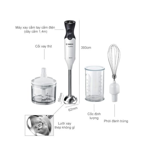 Kích thước máy xay cầm tay Bosch MS6CA4150G
