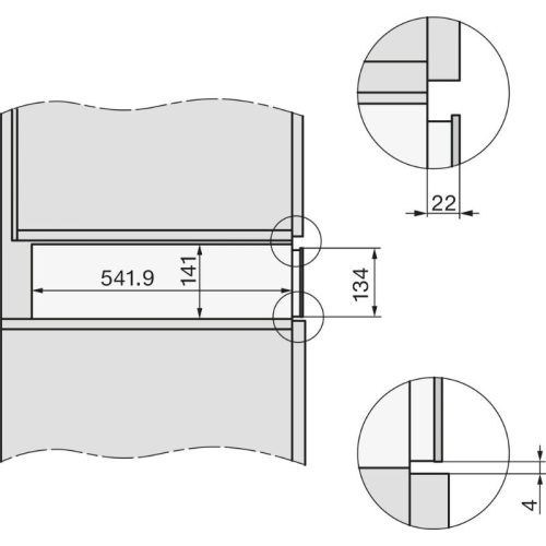 Kích thước ngăn hút chân không Miele EVS 7010 GRGR