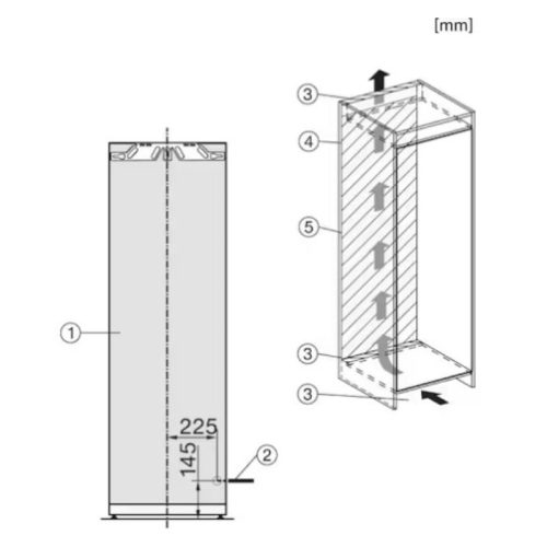 Kích thước tủ lạnh Miele K 7764 E