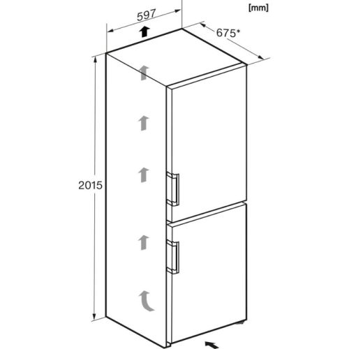 Kích thước tủ lạnh Miele KFN 4795 DD BB