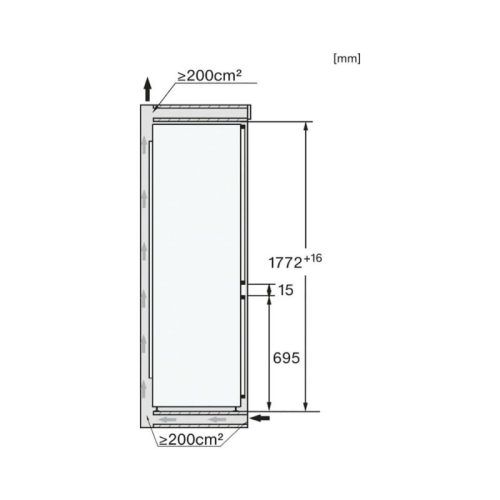 Kích thước tủ lạnh Miele KFN 7774 D