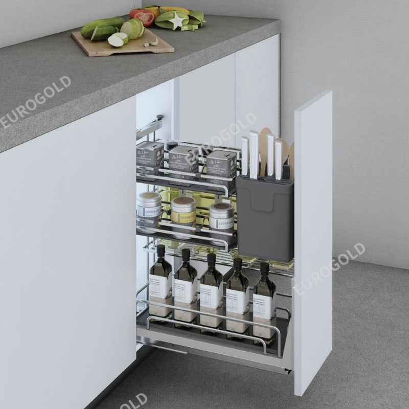 Giá dao thớt nan oval, ray giảm chấn Eurogold EPO4325 3 Giá dao thớt nan oval, ray giảm chấn Eurogold EPV2025F