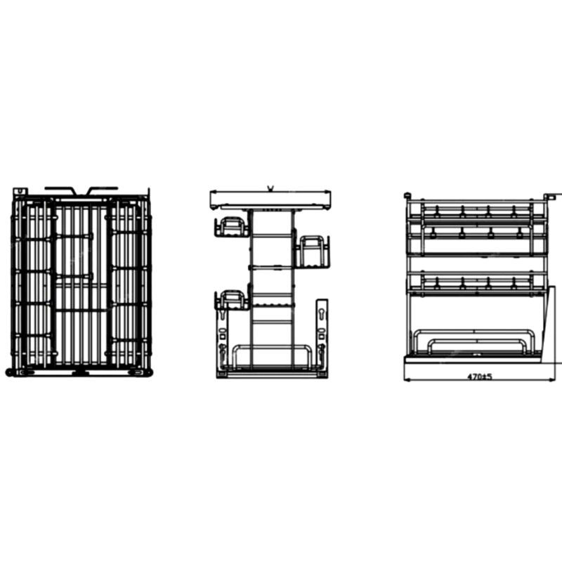 Giá gia vị nan oval, ray giảm chấn Eurogold EPO5330 5 Kích Thước Giá gia vị nan oval, ray giảm chấn Eurogold EPV3030F