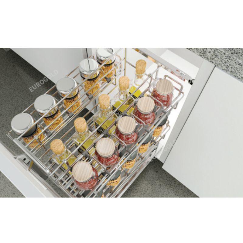 Giá gia vị nan oval, ray giảm chấn Eurogold EPO5335 4 Ảnh Giá gia vị nan oval, ray giảm chấn Eurogold EPV3035F