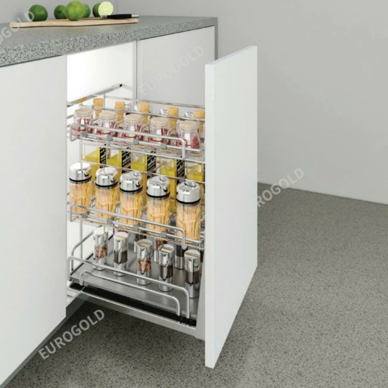 Giá gia vị nan oval, ray giảm chấn Eurogold EPO5335 3 Giá gia vị nan oval, ray giảm chấn Eurogold EPV3035F