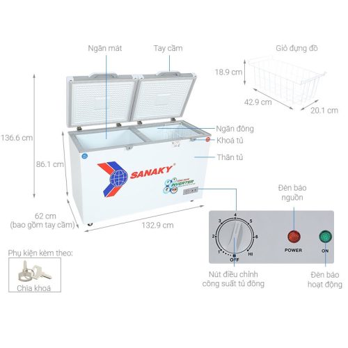 Kích Thước Tủ Đông SANAKY VH4099W4K