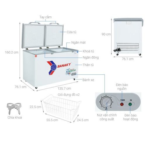 Kích Thước Tủ Đông SANAKY VH5699W3