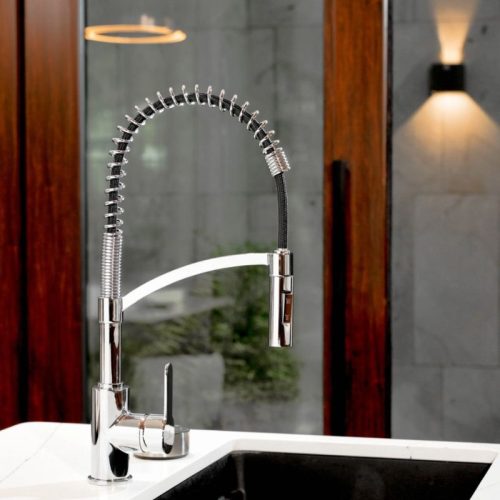 Ảnh vòi rửa bát Wasserwerk WK 3 chrome with spiral spring 700550