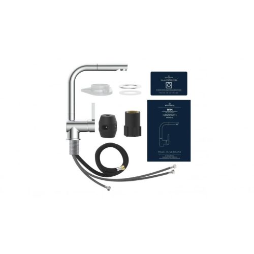 Chi tiết vòi rửa bát Wasserwerk WK 4 Chrome 700410 có dây rút