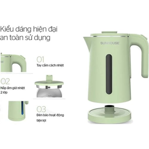 Đế Bình đun siêu tốc inox 2 lớp 1.8 lít Sunhouse SHD1353