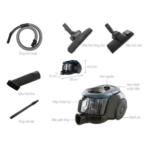 Kích Thước Máy hút bụi dạng hộp Samsung VC18M21M0VN/SV