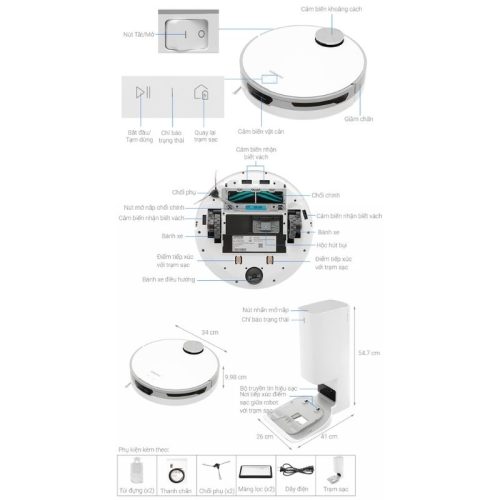 Kích Thước Robot hút bụi Samsung VR30T85513W/SV