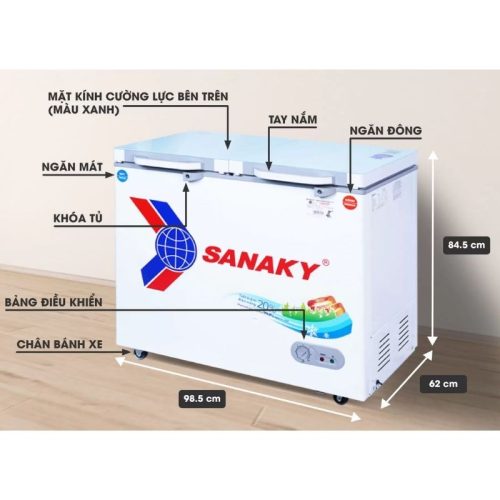 Kích Thước Tủ Đông SANAKY VH2599W2KD