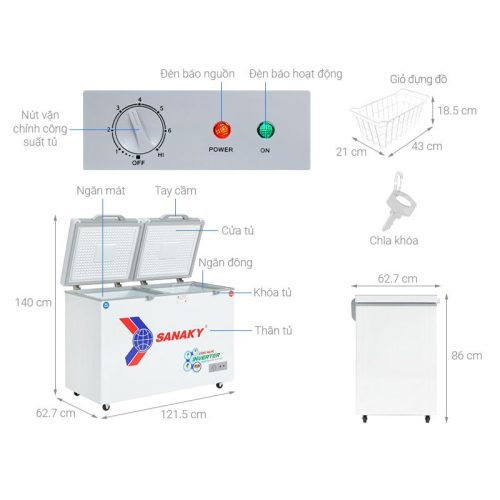 Kích Thước Tủ Đông SANAKY VH3699W4K
