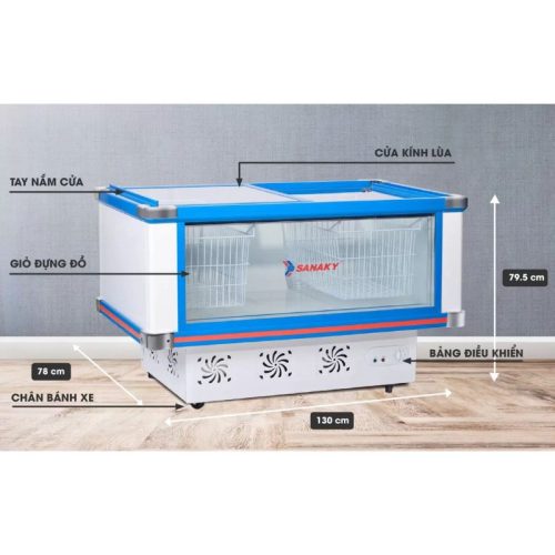 Kích thước tủ mát Sanaky VH299K