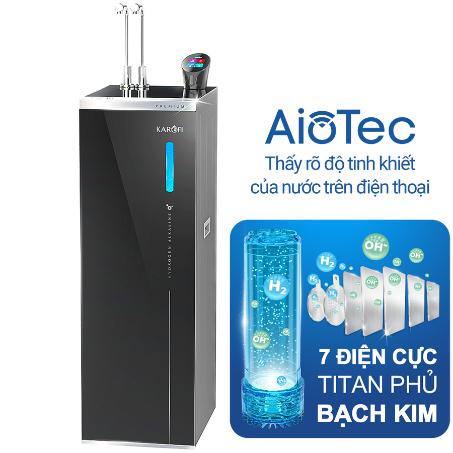 Máy lọc nước nóng lạnh Hydro-ion kiềm Karofi KAE-S88 PROMAX 5 Tính năng Máy nóng lanh Karofi Hydro-ion kiềm KAE-S88 PROMAX