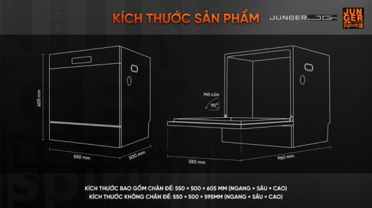 Ảnh nội dung máy rửa bát Junger LEOPARD-DWJ-136-VG