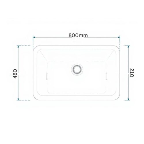 Kích thước chậu rửa bát Kluger KH8048FS – S80 Plus