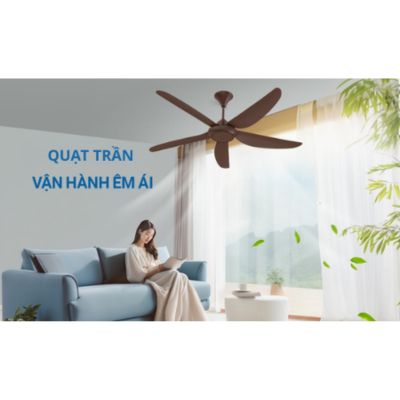 Kích thước quạt trần phổ biến và cách lựa chọn theo diện tích phòng 3 Quạt trần vận hành êm ái