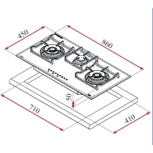 Bếp gas TEKA GT LUX 86 3G 40232103 - Ảnh 2