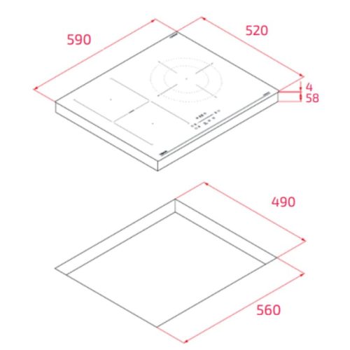 Bếp từ 3 vùng nấu Teka IBC 63110 SCG BK 112520054 - Ảnh 2