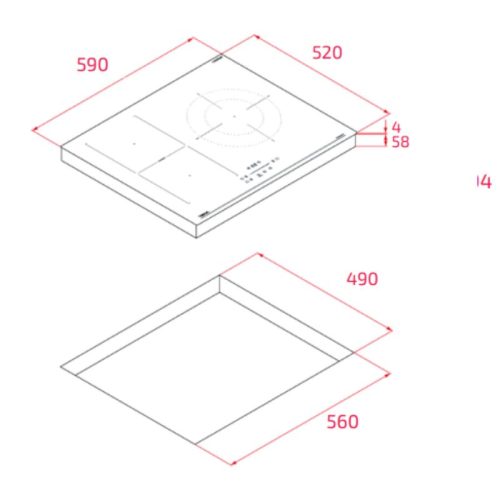Bếp từ 3 vùng nấu Teka IBF 63210 SCG BK 112520055 - Ảnh 2