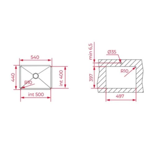 Chậu rửa chén Teka Bex Linea 50.40 115010018 - Ảnh 2