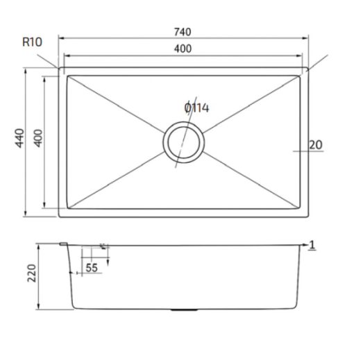 Chậu rửa Teka BEX LINEA 70.40 1B (R10) 185010001 - Ảnh 3